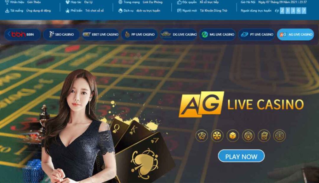 Các trò chơi đáng chú ý tại sảnh AG Live Casino